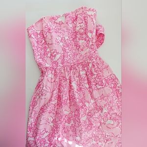 Lilly Pulitzer Strapless Pink Dress She's A Fox